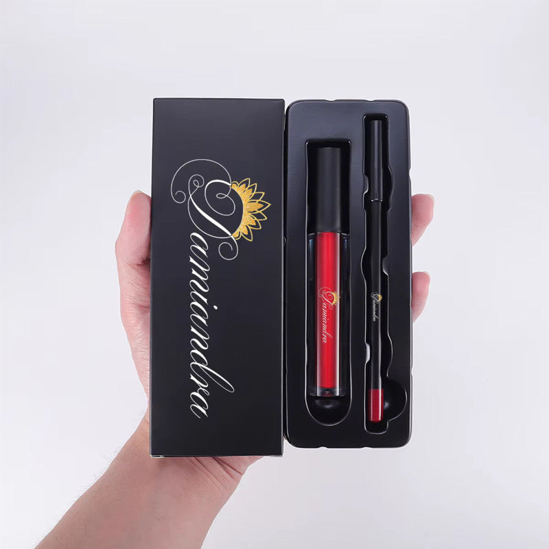 Matte Lipstick & Lip Liner Set – Long Lasting, Waterproof & Smudge-Proof