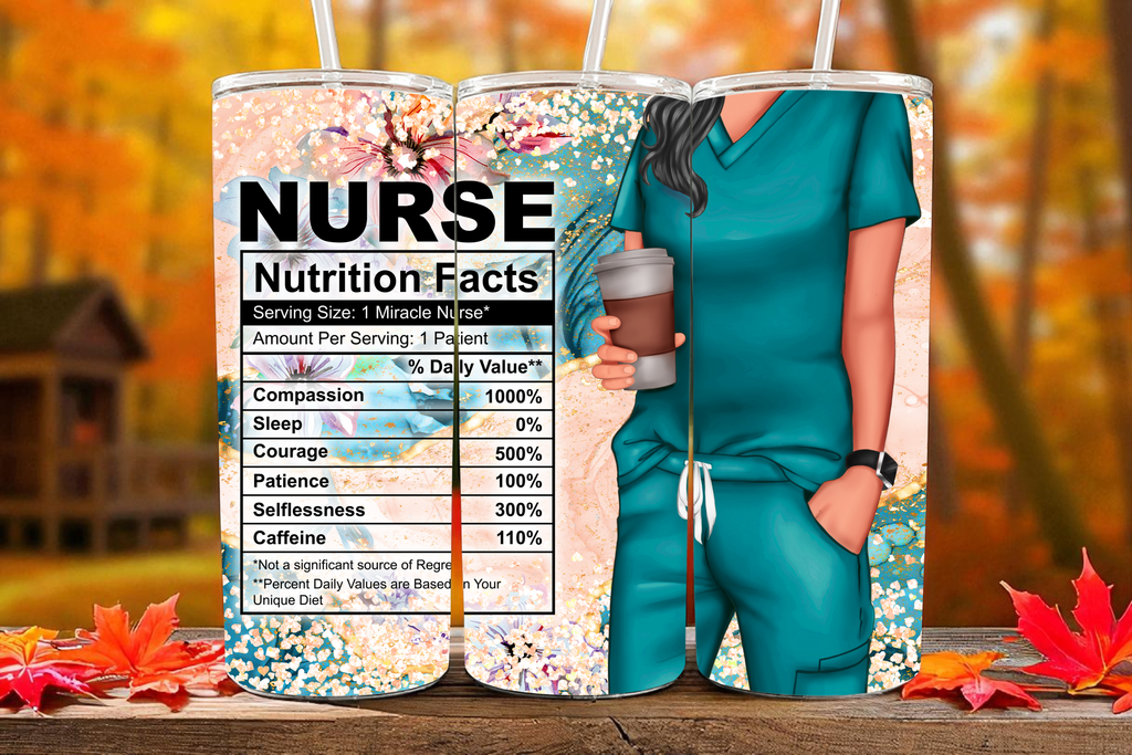 Nurse Nutrition Facts Tumbler – 20oz Stainless Steel