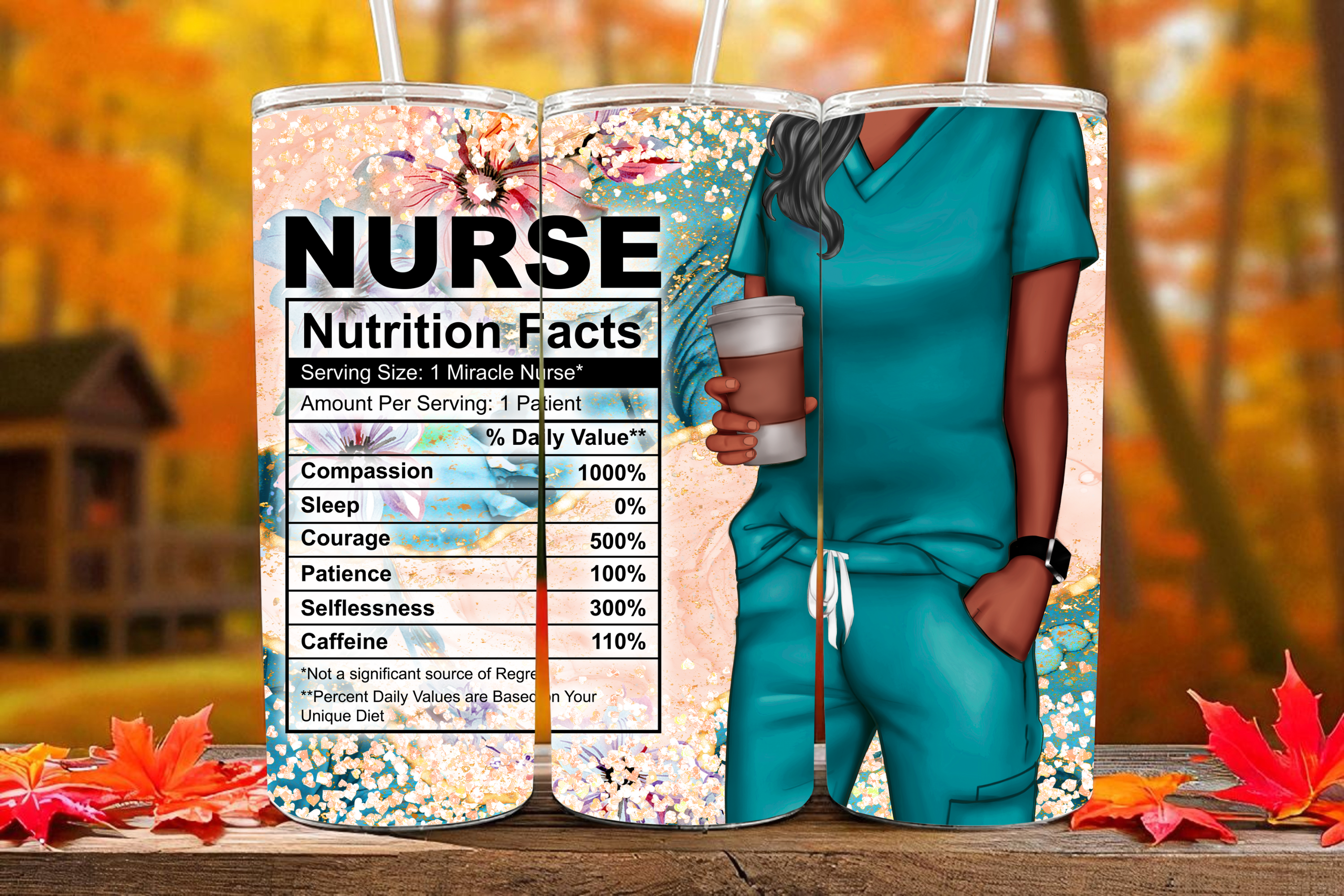 Nurse Nutrition Facts Tumbler – 20oz Stainless Steel
