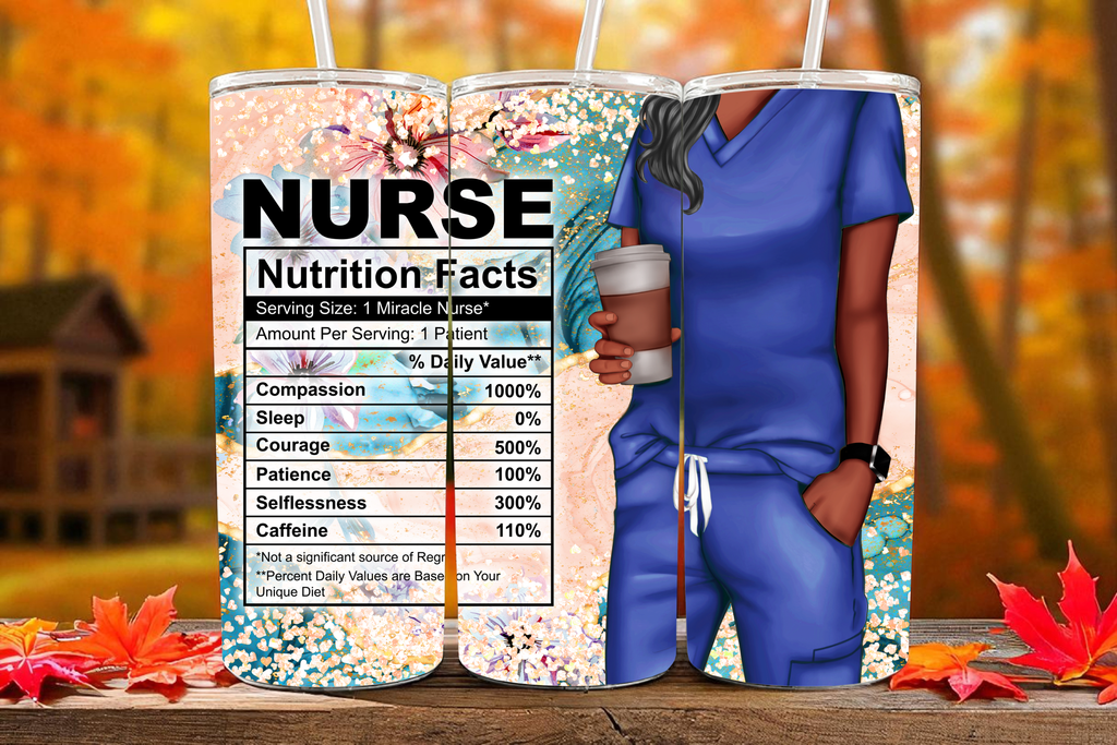 Nurse Nutrition Facts Tumbler – 20oz Stainless Steel