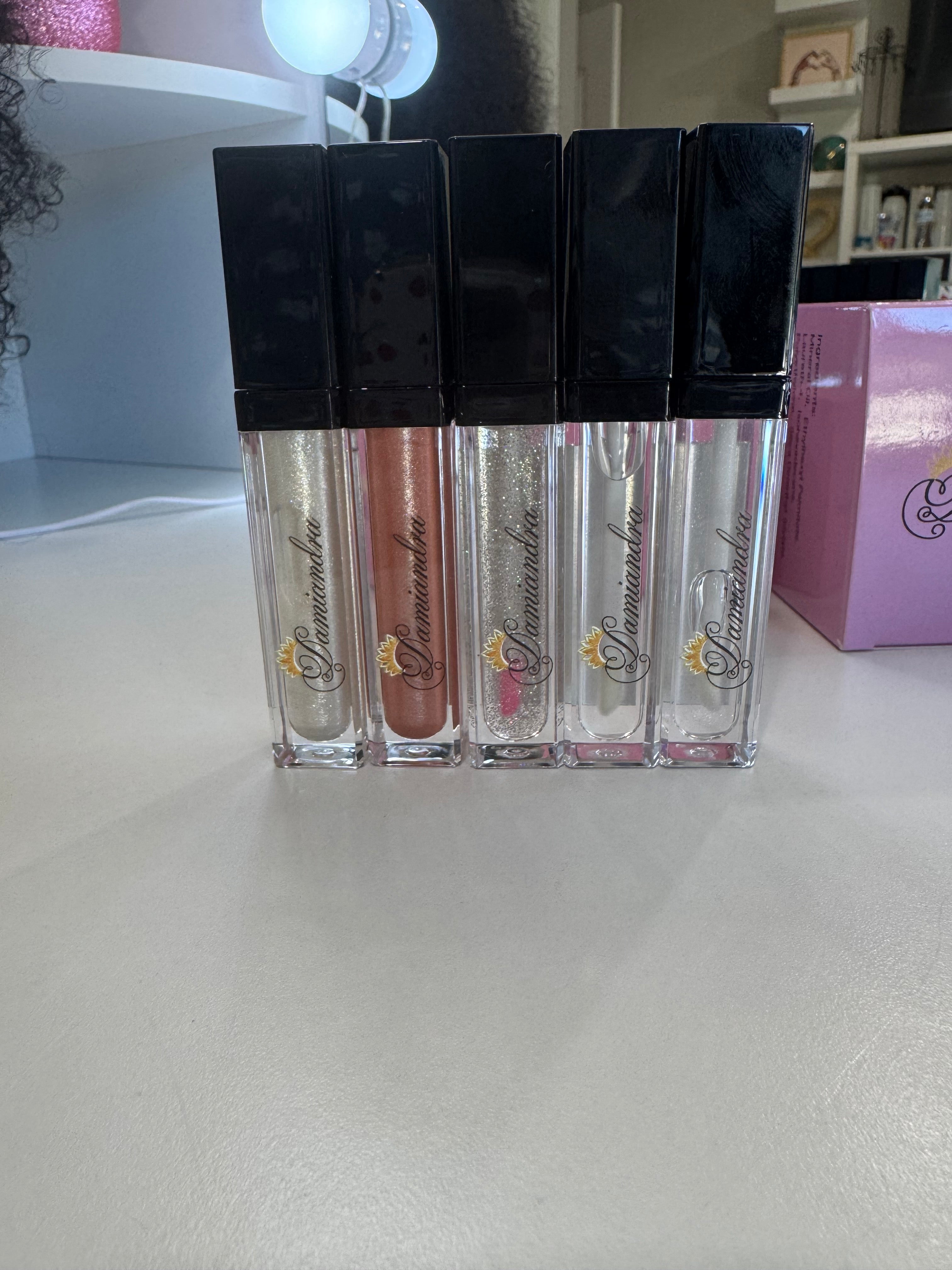 LED Light Lip Gloss with Mirror