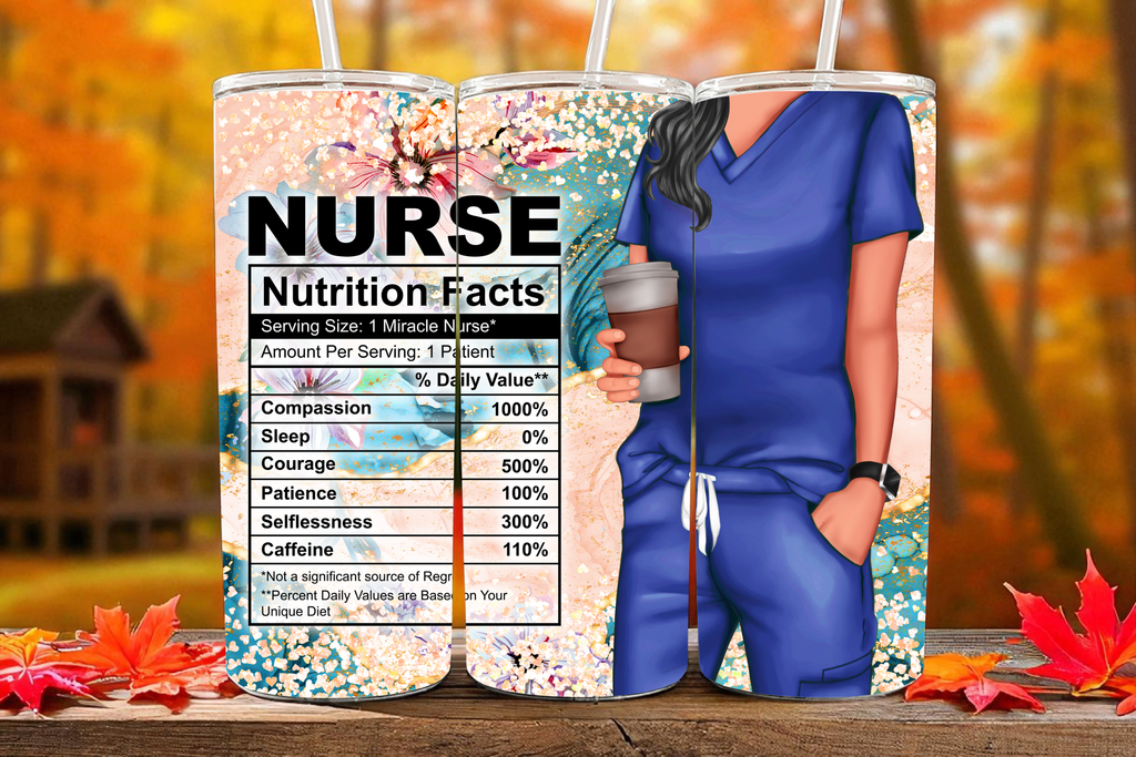 Nurse Nutrition Facts Tumbler – 20oz Stainless Steel