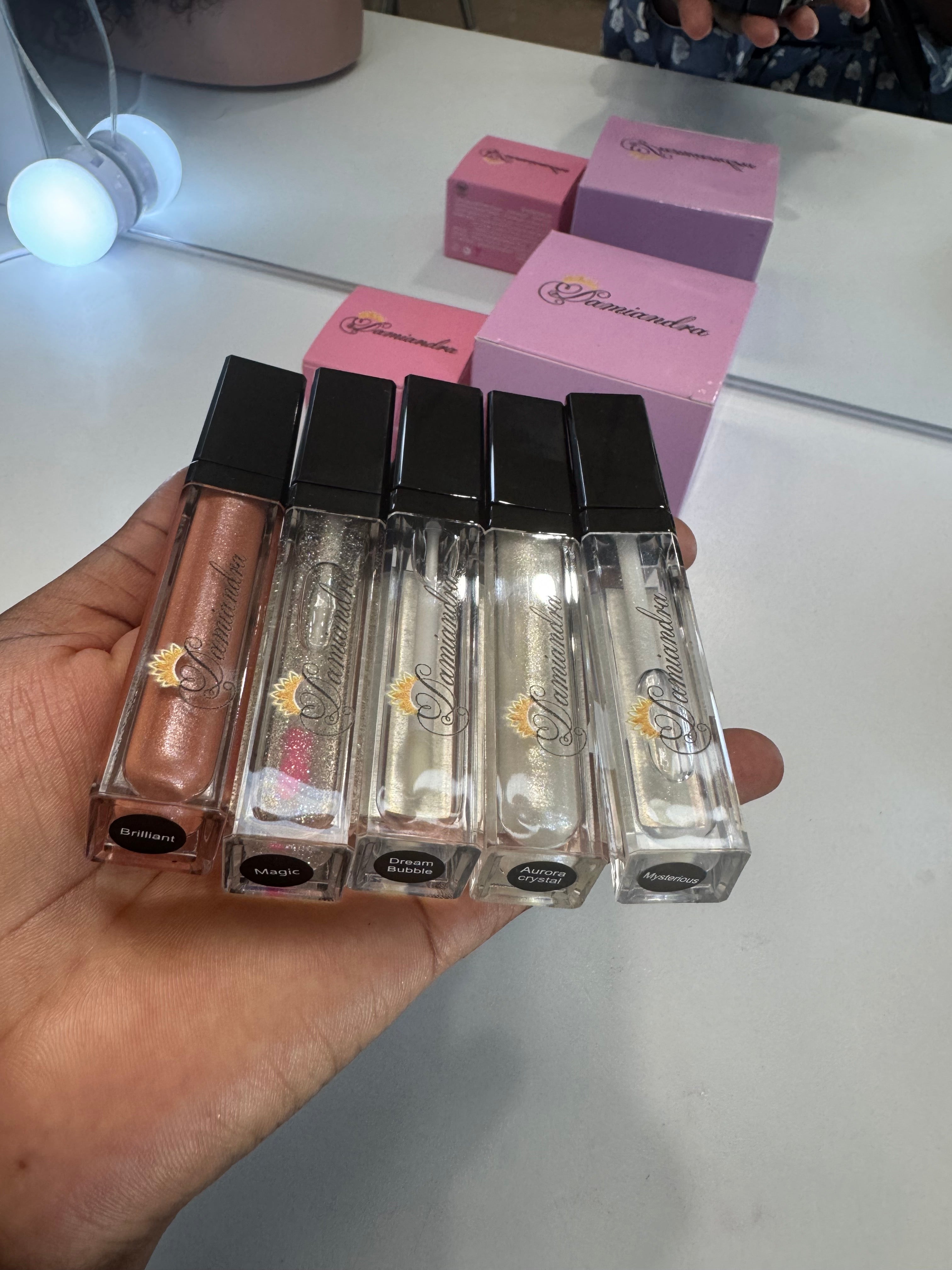 LED Light Lip Gloss with Mirror