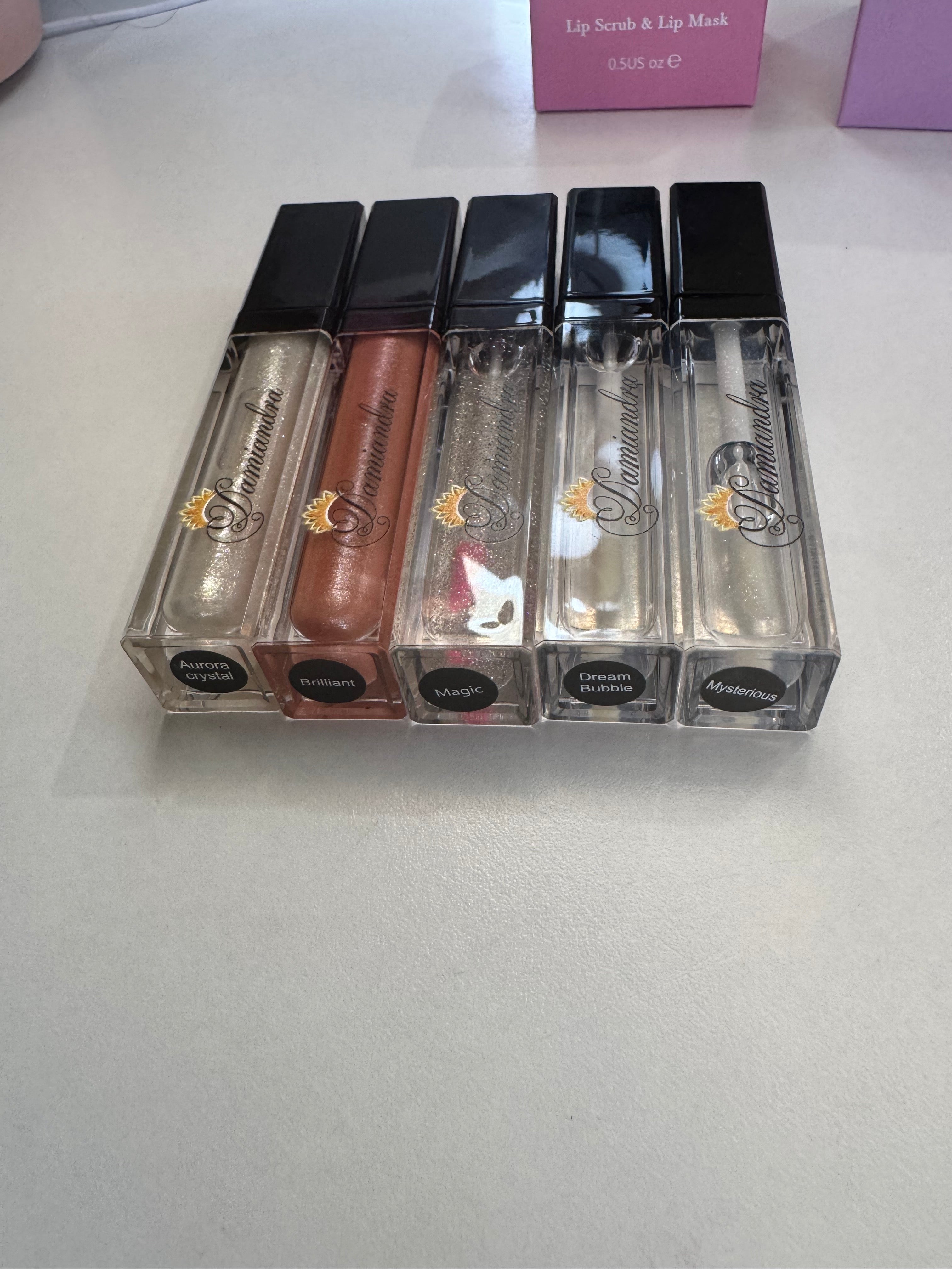 LED Light Lip Gloss with Mirror