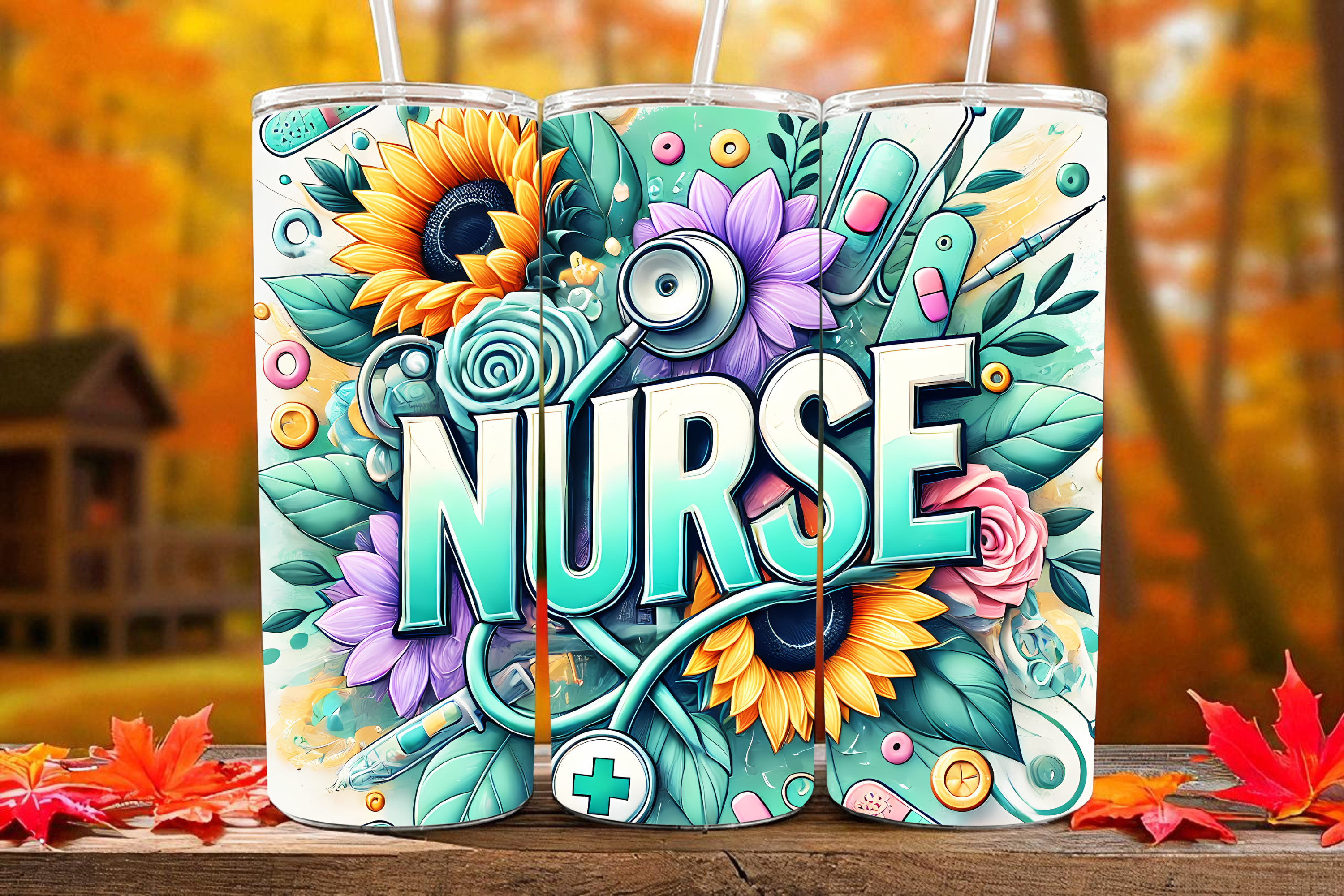 Nurse Sublimation Tumbler  Collection – 🌻💉