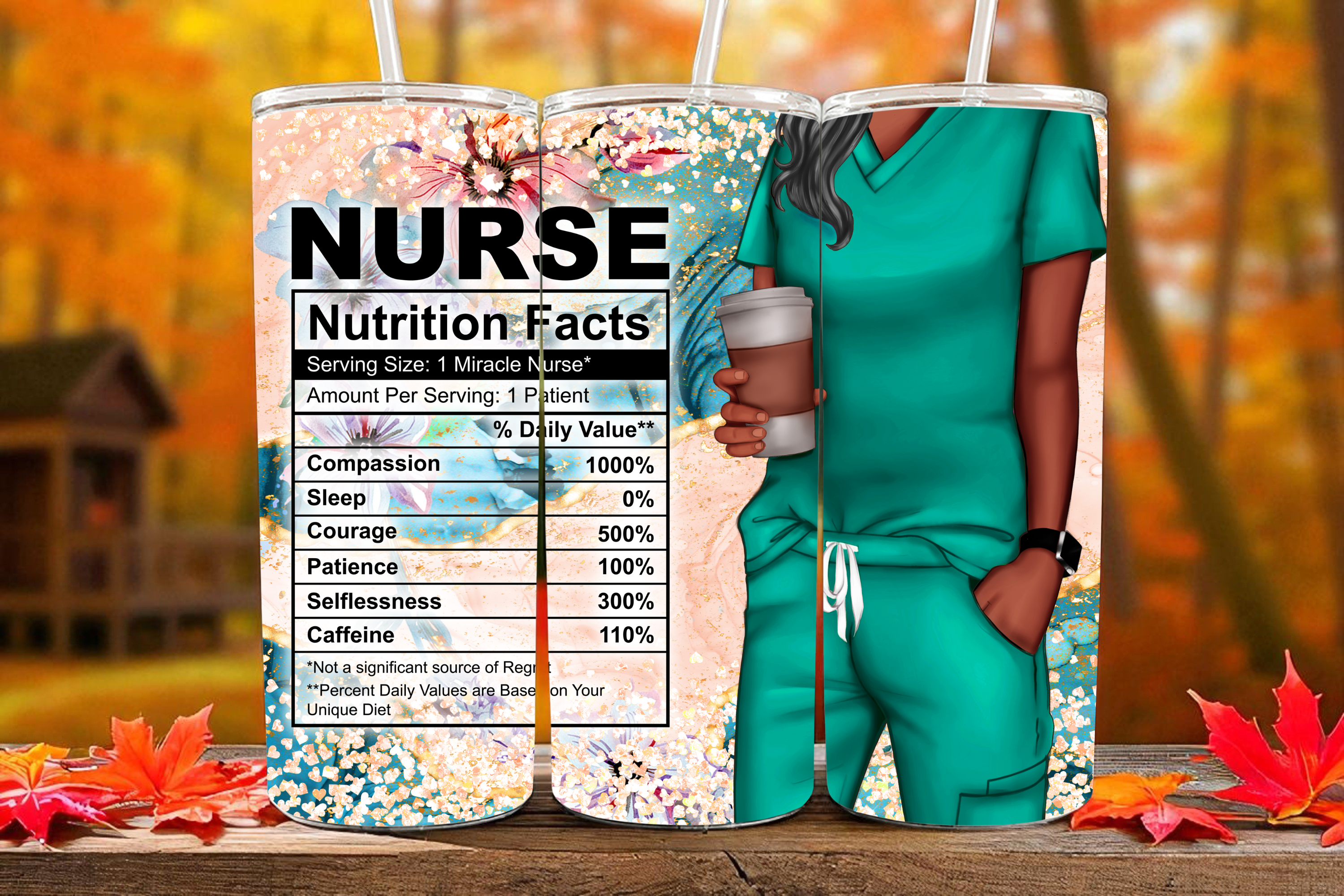 Nurse Nutrition Facts Tumbler – 20oz Stainless Steel