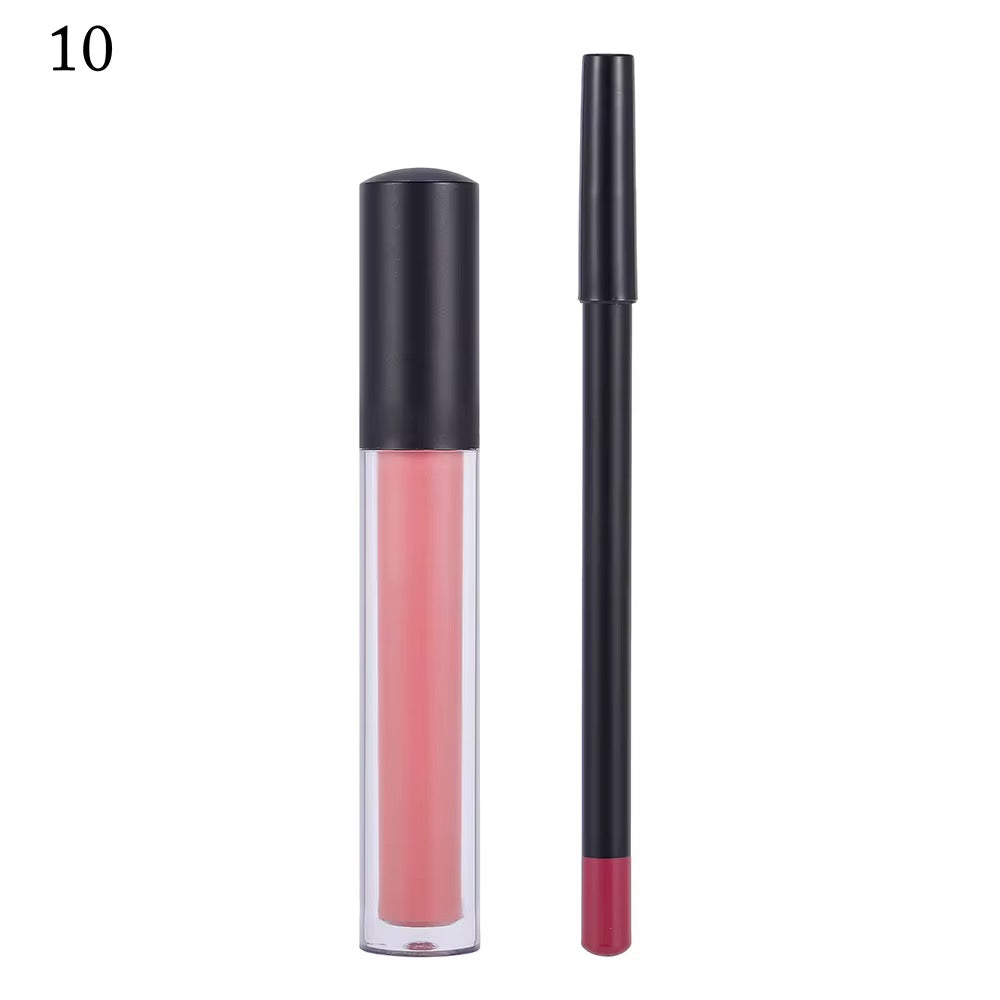 Matte Lipstick & Lip Liner Set – Long Lasting, Waterproof & Smudge-Proof