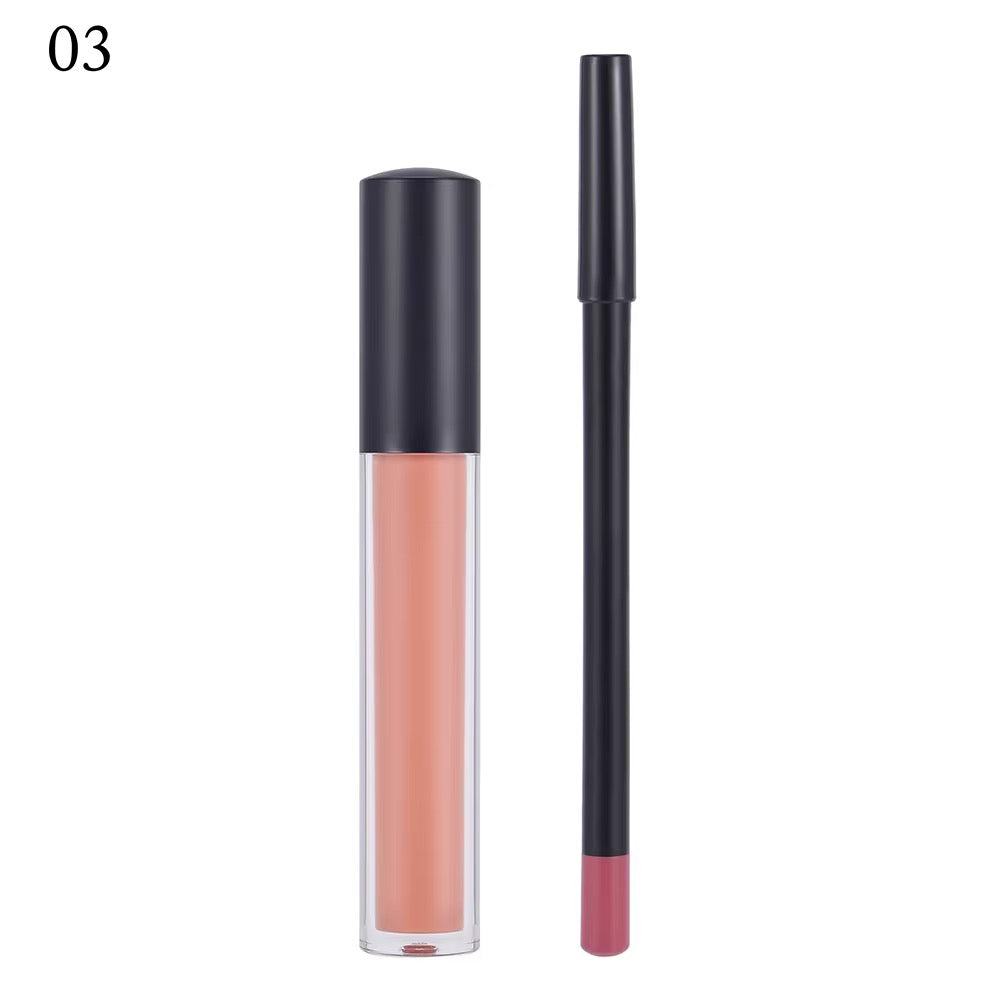 Matte Lipstick & Lip Liner Set – Long Lasting, Waterproof & Smudge-Proof