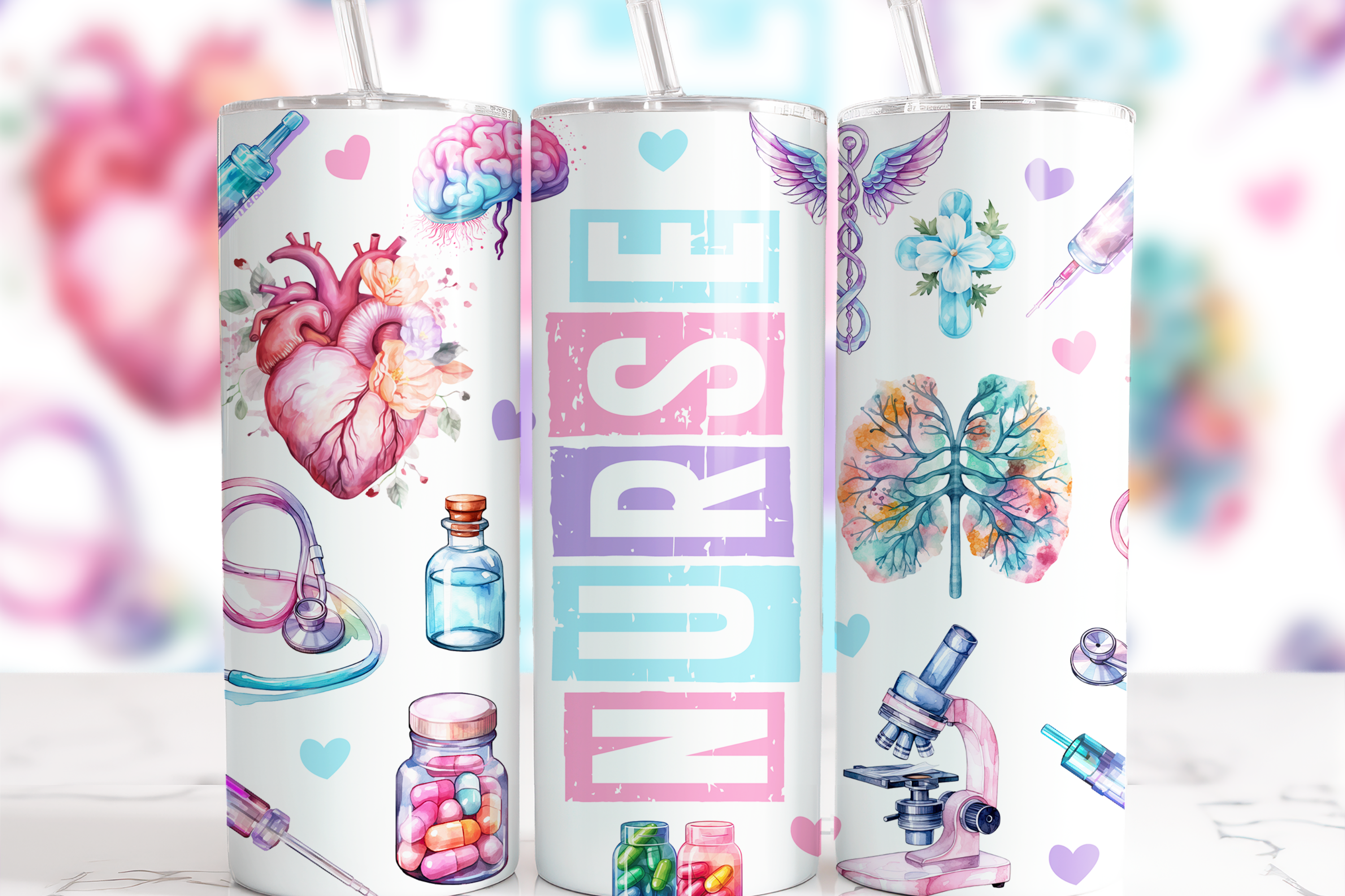 Nurse Sublimation Tumbler  Collection – 🌻💉