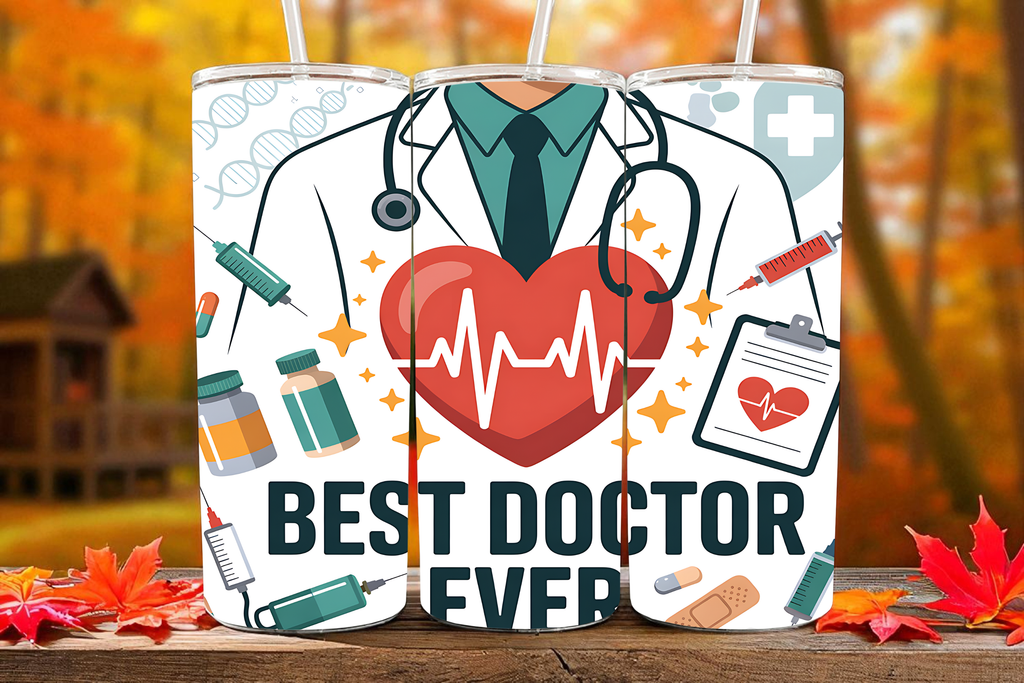 Doctor Sublimation Tumbler – Medical Design 🩺👨‍⚕️