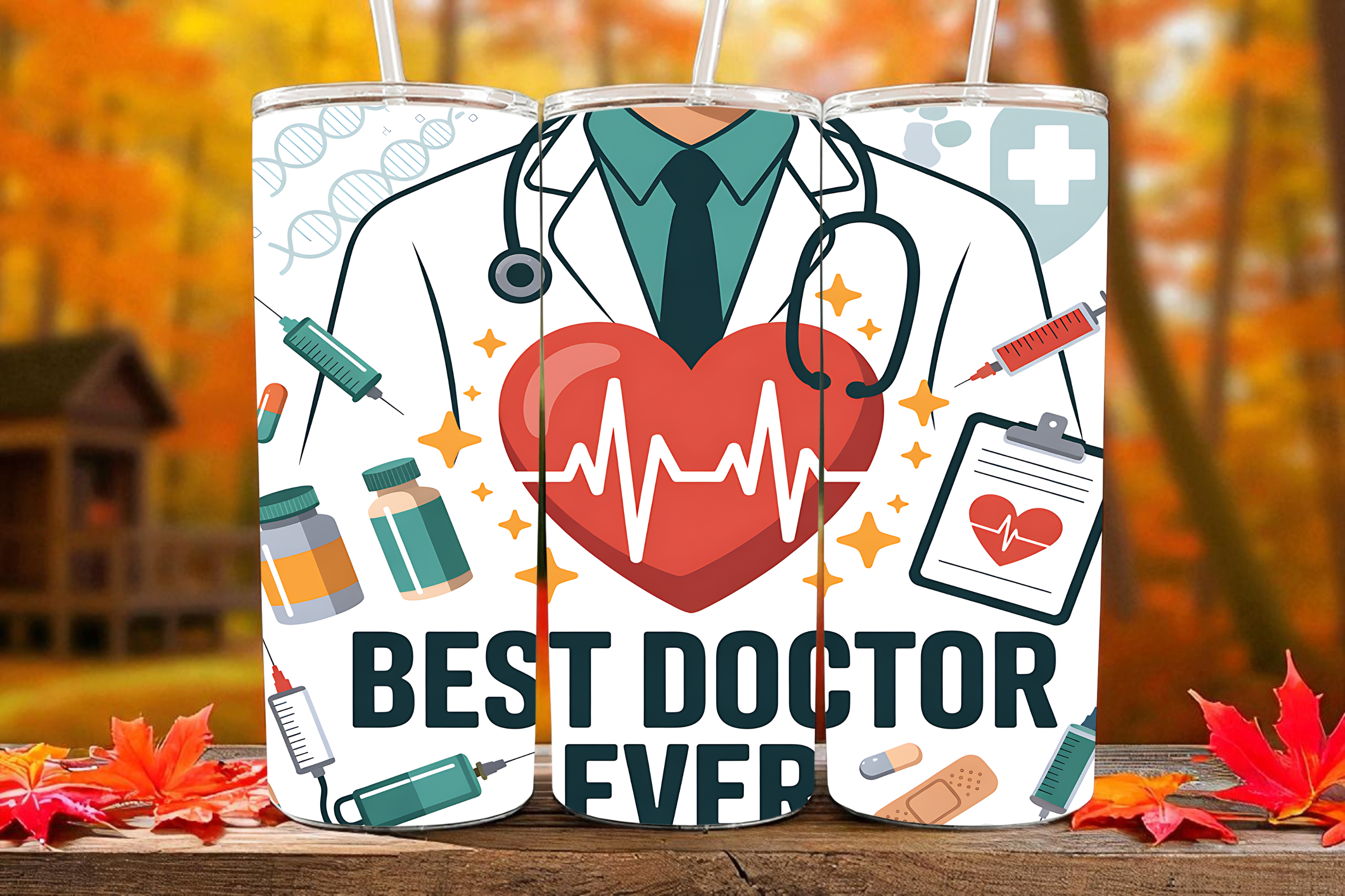 Doctor Sublimation Tumbler – Medical Design 🩺👨‍⚕️